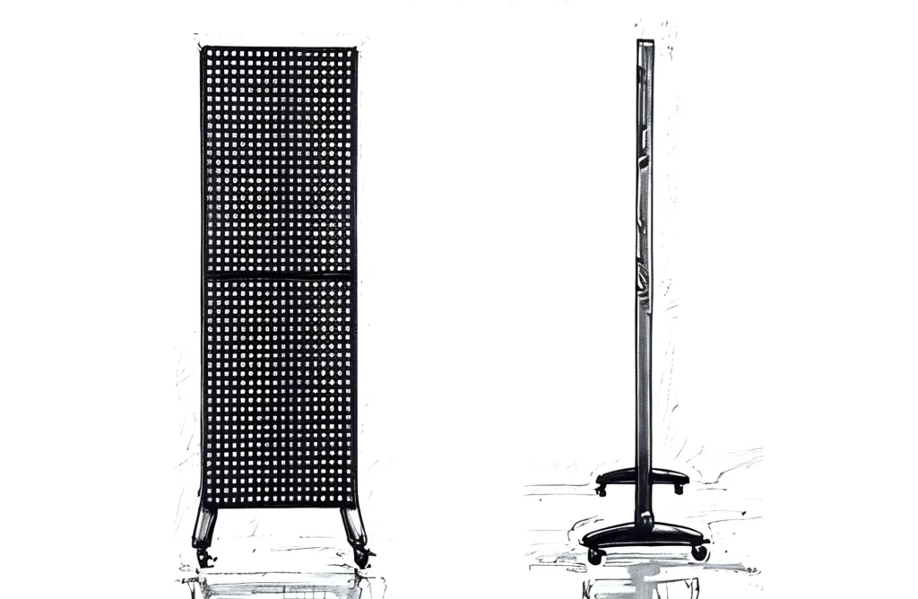 A sketch drawing of the lumavit studio device