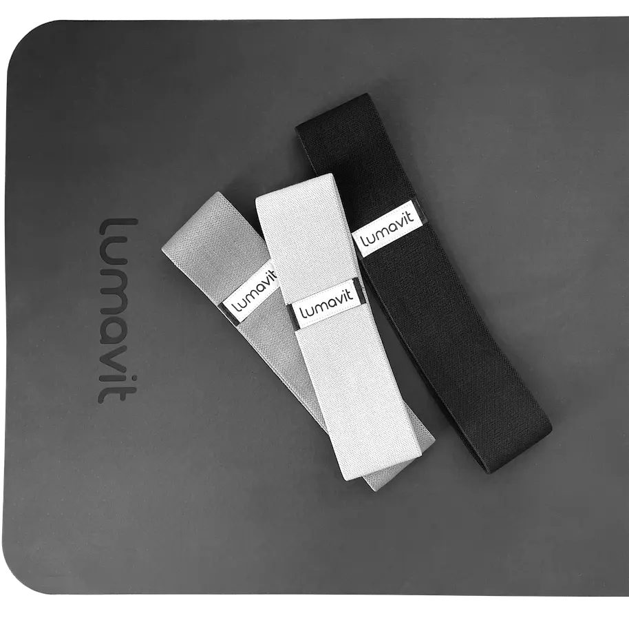 Lumavit sport bands laying on the lumavit mat