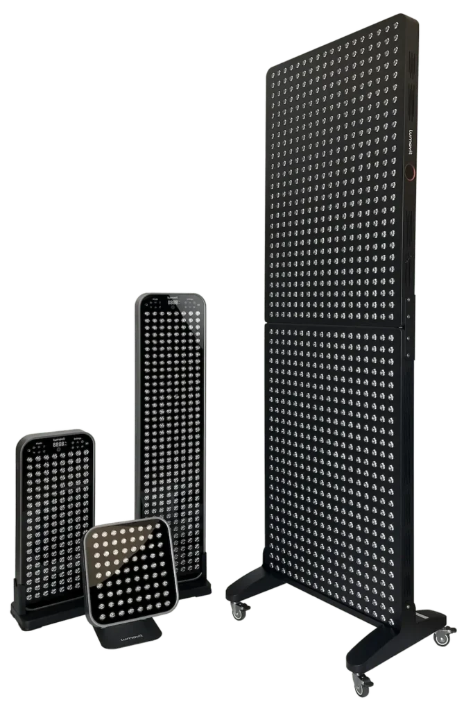 Picture of our range of red light therapy devices